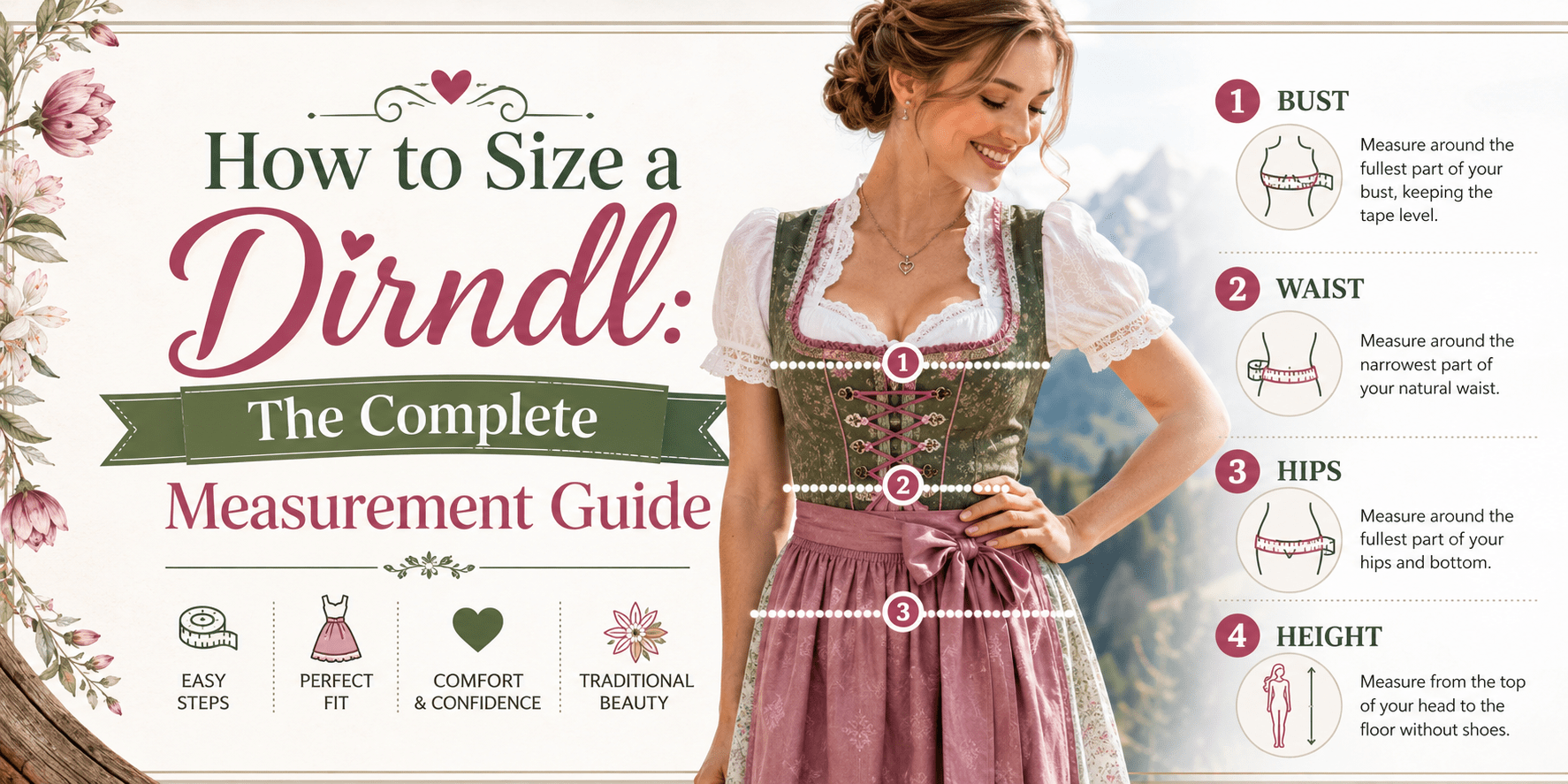 How to Size a Dirndl: The Complete Measurement Guide - Alpine Dirndl 