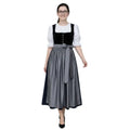 Dirndl Dress Black Velvet Navy Maxi