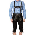 Black Leather Lederhosen | Men's Kniebundhose Pants