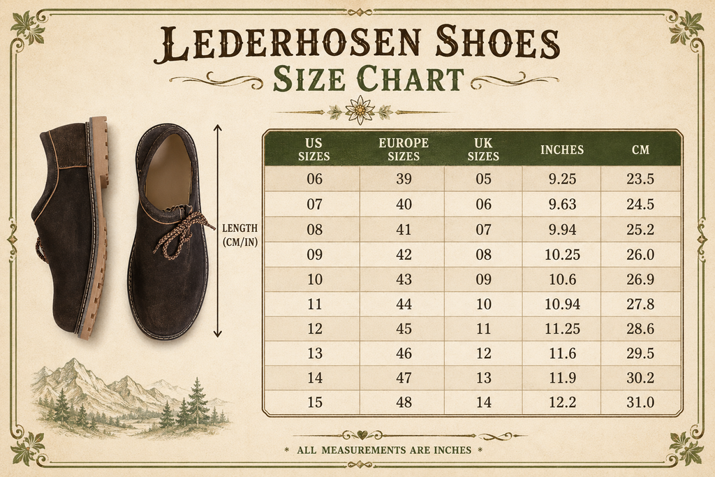 Lederhosen Shoes Chestnut Brown Lace-Up