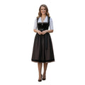 Dirndl Dress Black Velvet Rose Gold Skirt
