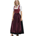 Bavarian Dirndl Long Maxi – Burgundy Austrian Dirndl