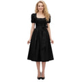 Black Cotton Dirndl – Oktoberfest Midi Austrian Dress