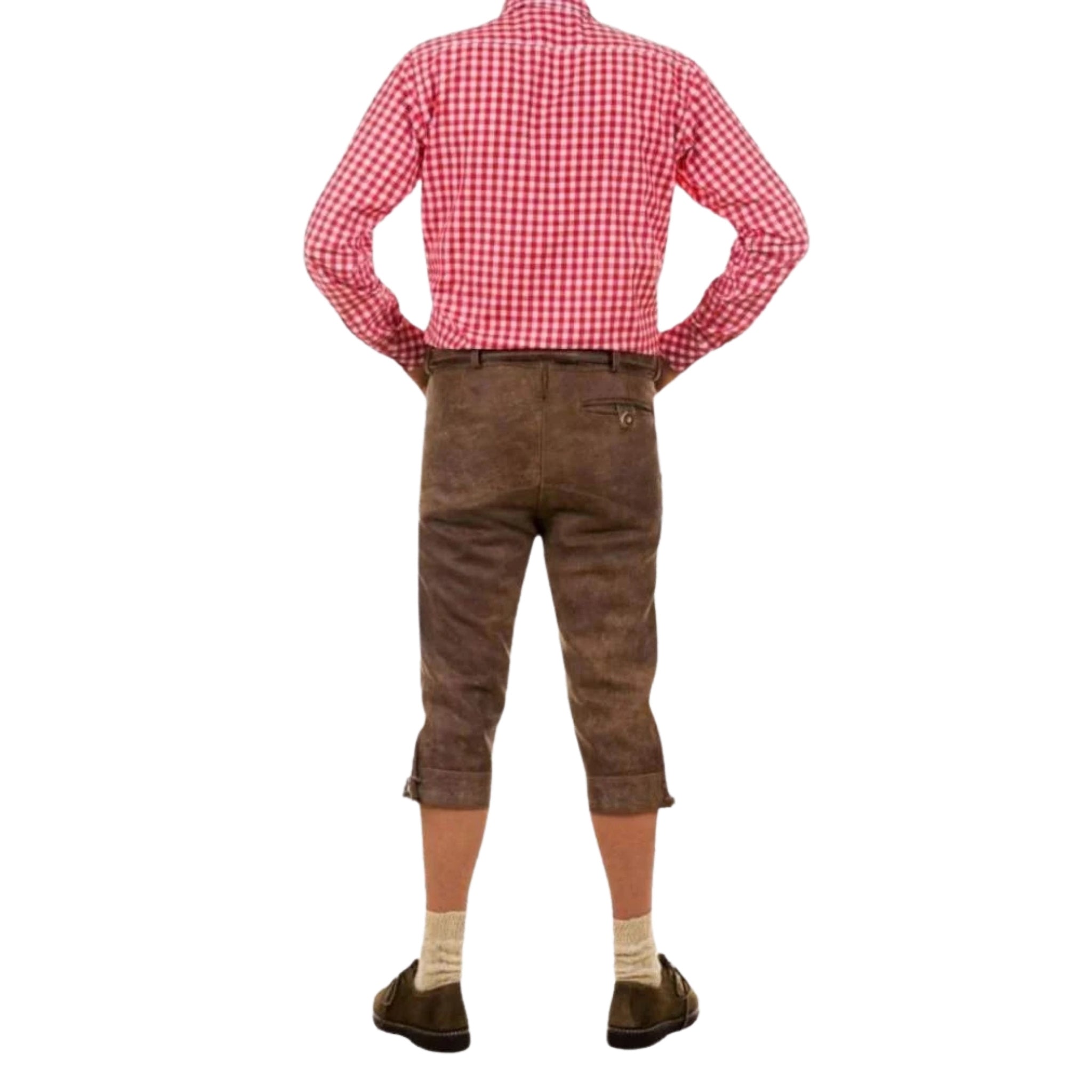 Heritage Brown Bundhosen | Knee-Length Lederhosen | Alpine Dirndl