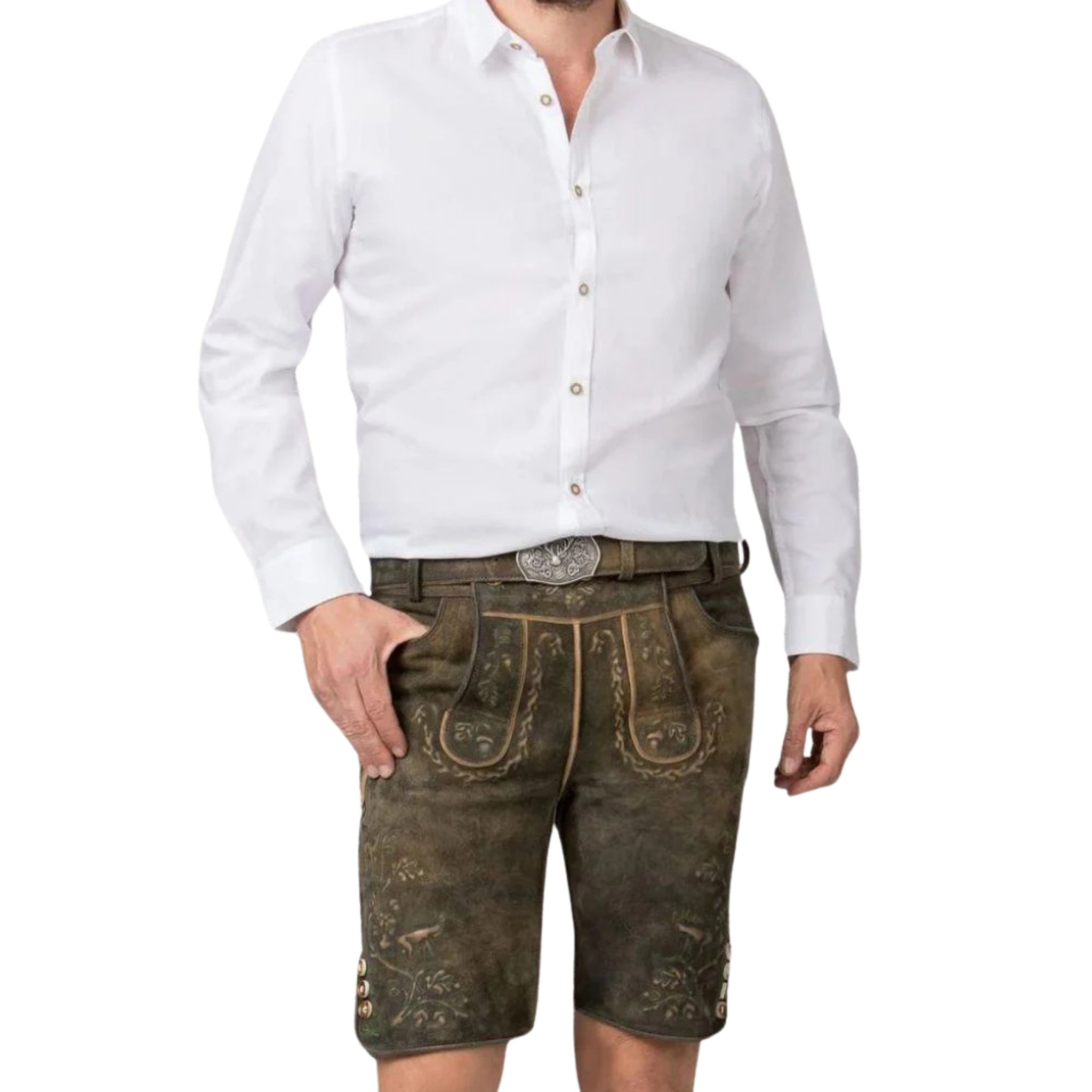 Men's Genuine Leather Lederhosen | Bavarian Shorts