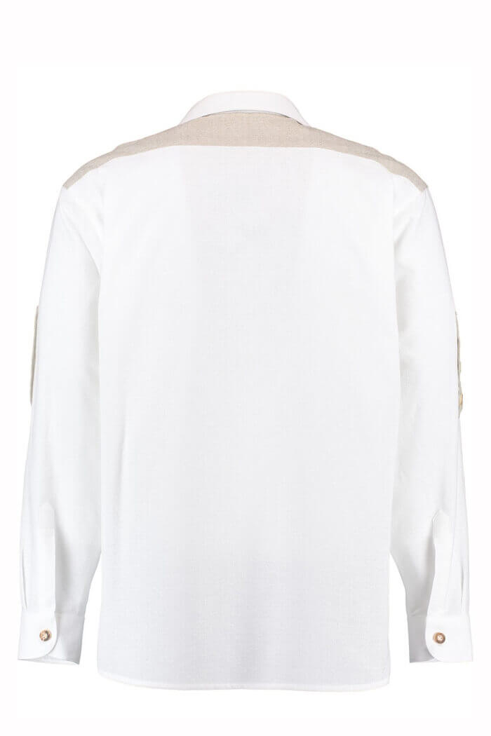 Redwood Forest White Lederhosen Shirt for Men