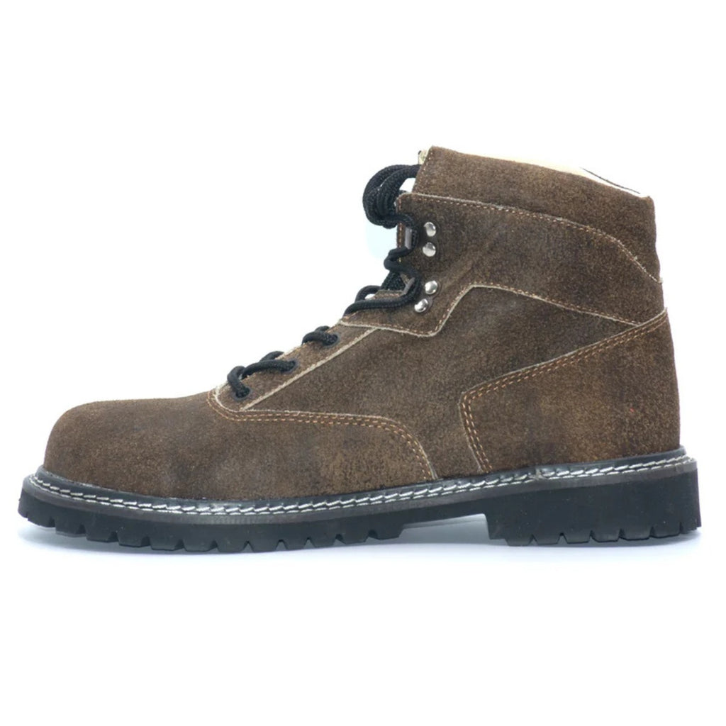 Lederhosen Boots Brown Suede Lace-Up