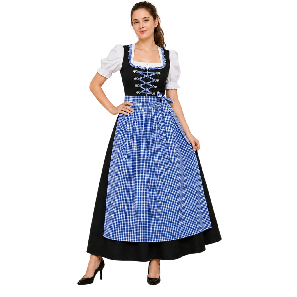 Plus Size Maxi Dirndl Dress | Oktoberfest 3-Piece, 4 Colors