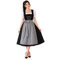 German Dirndl for Oktoberfest | Black Velvet 3-Piece Dress