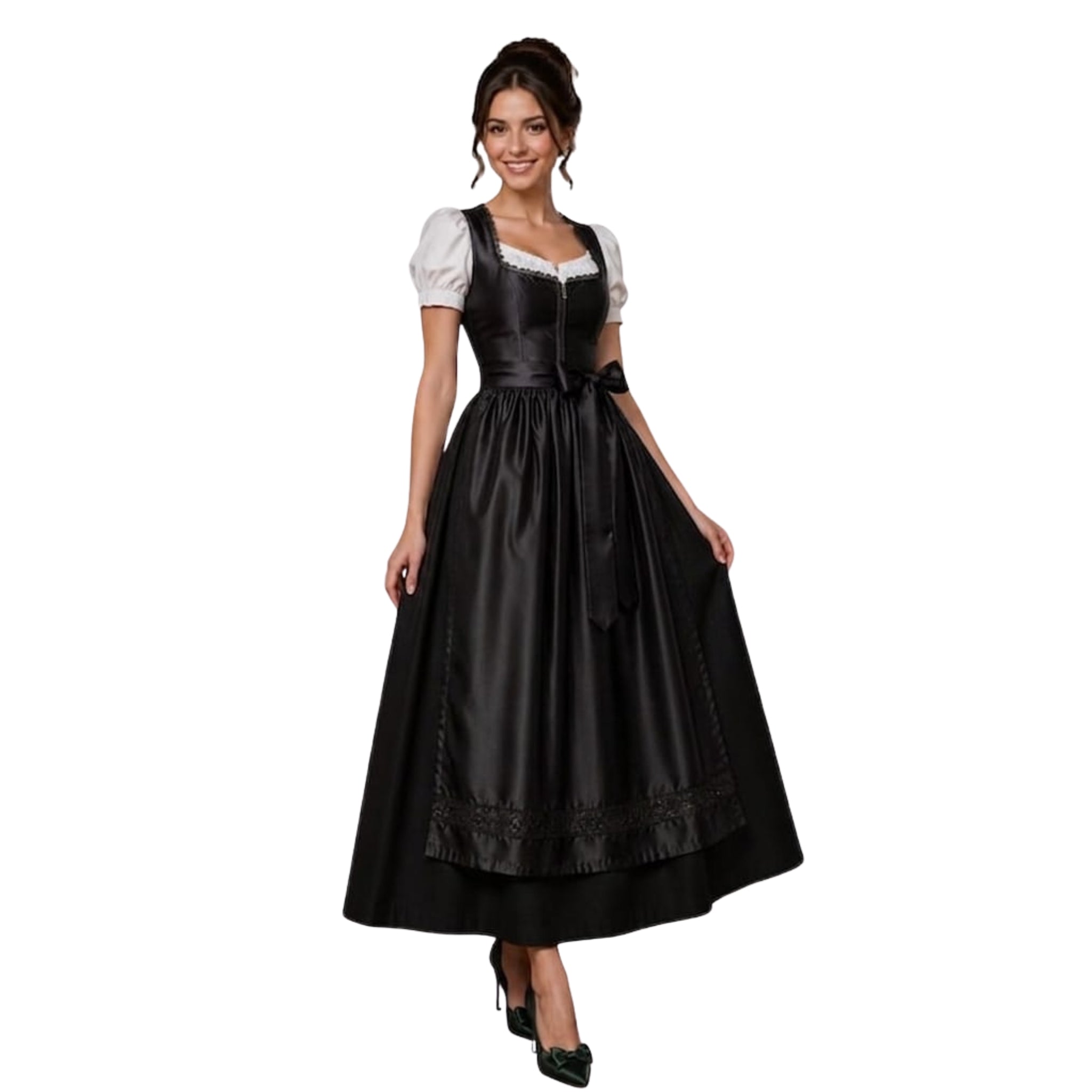 Long Oktoberfest Dirndl Dresses | Floor-Length Bavarian
