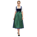 Dirndl Dress Navy Velvet Green Apron