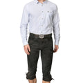 Weathered Oak Bundhosen – Men's Knee-Length Distressed Leather Lederhosen