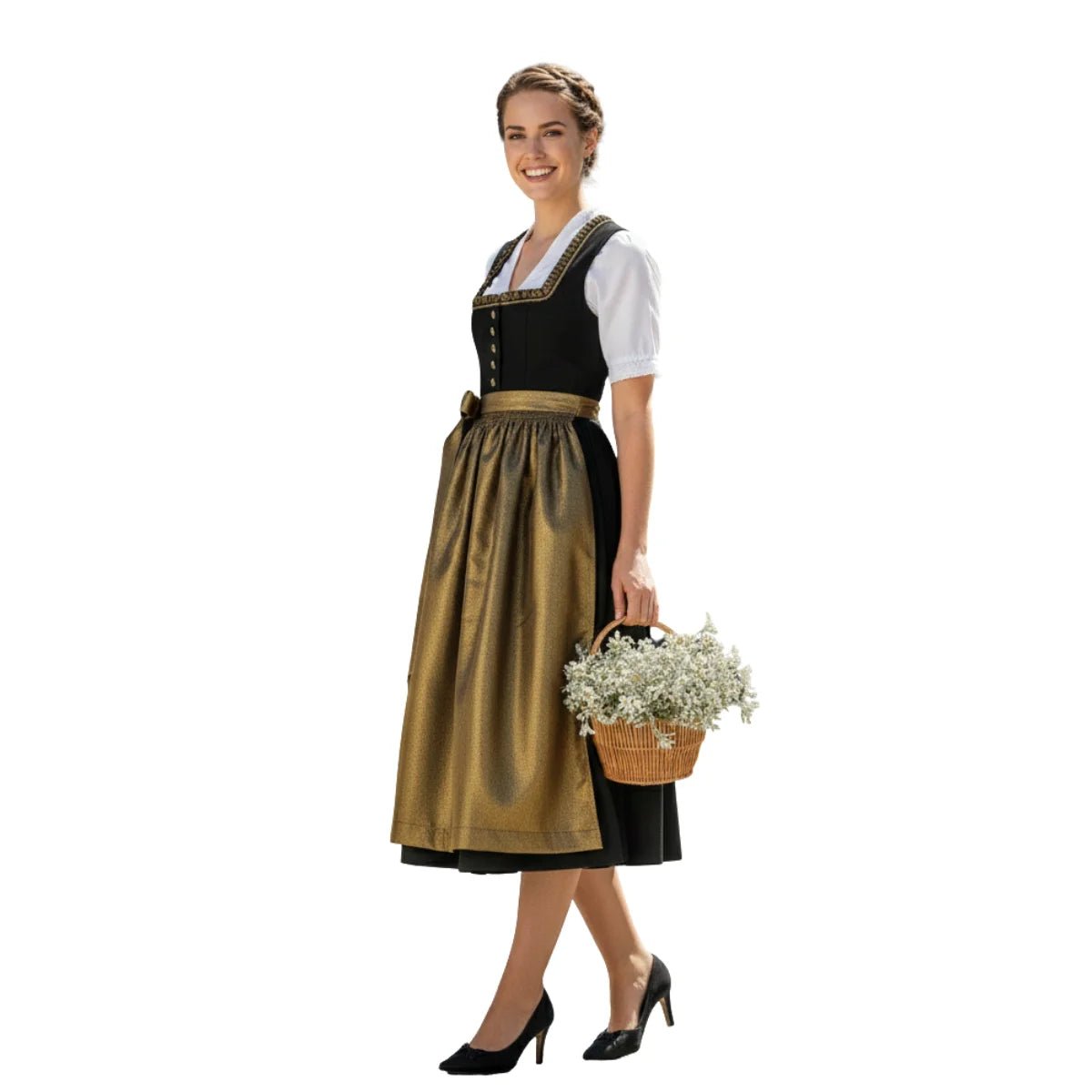 Black & Gold Dirndl – Luxury Handmade Bavarian Couture 2026 - Alpine Dirndl