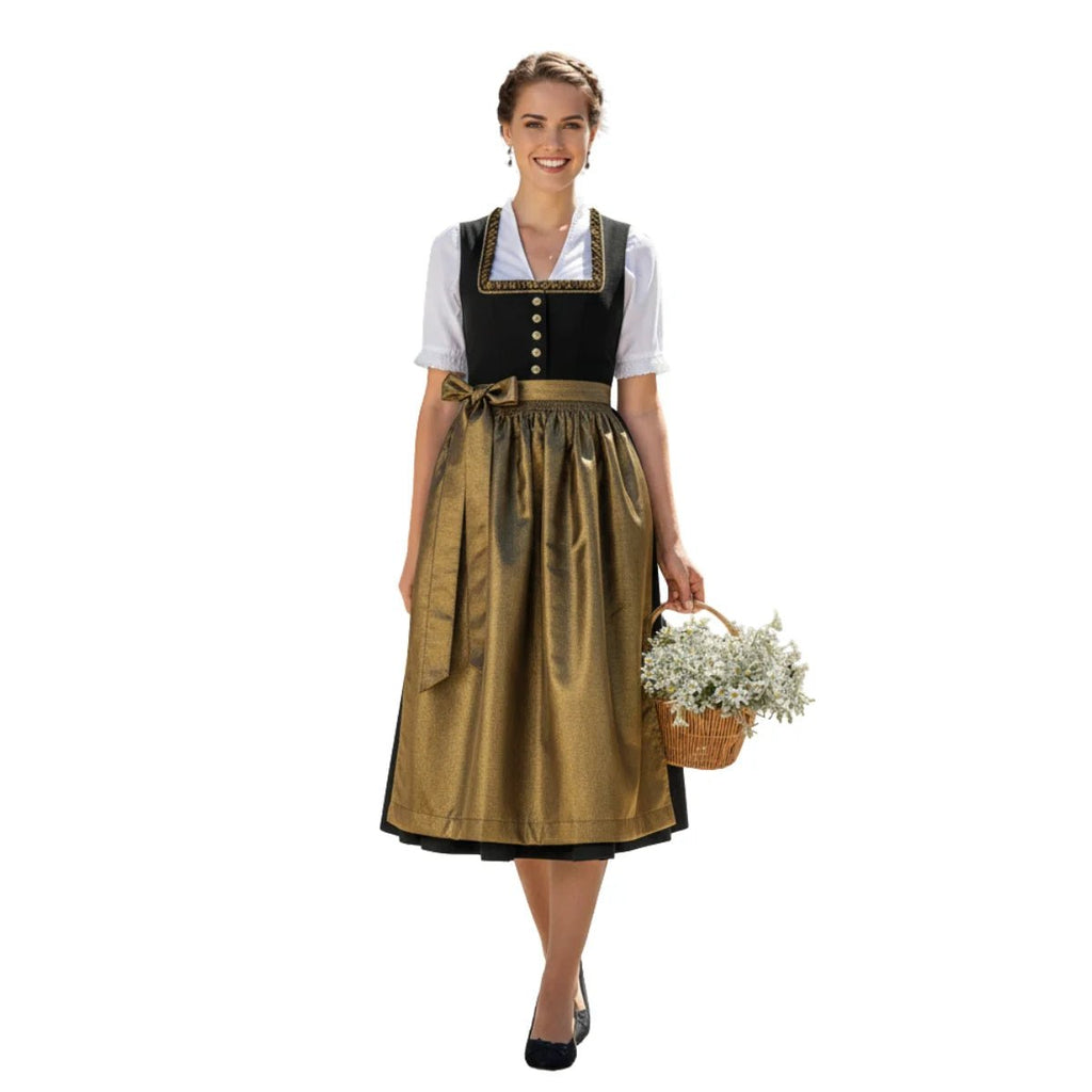 Black & Gold Dirndl – Luxury Handmade Bavarian Couture 2026 - Alpine Dirndl