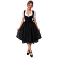 Black Velvet Diamond Lace Dirndl Dress Oktoberfest - Alpine Dirndl