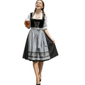 Black Velvet Lace-Up Dirndl & Grey Embroidered Apron 2026 - Alpine Dirndl