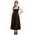 Brown Cotton Dirndl Maxi – Authentic Bavarian Tracht 2026 - Alpine Dirndl