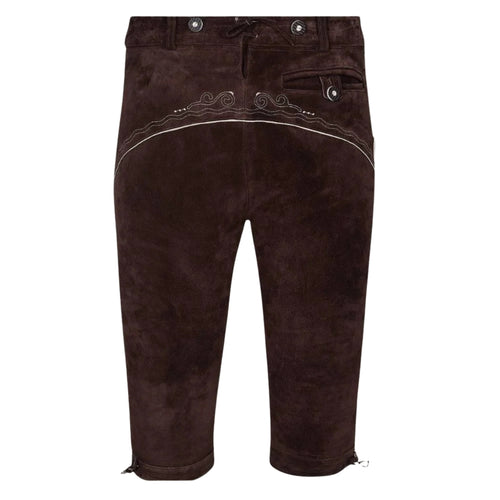 Brown Leather Lederhosen | Men's Kniebundhose Pants - Alpine Dirndl