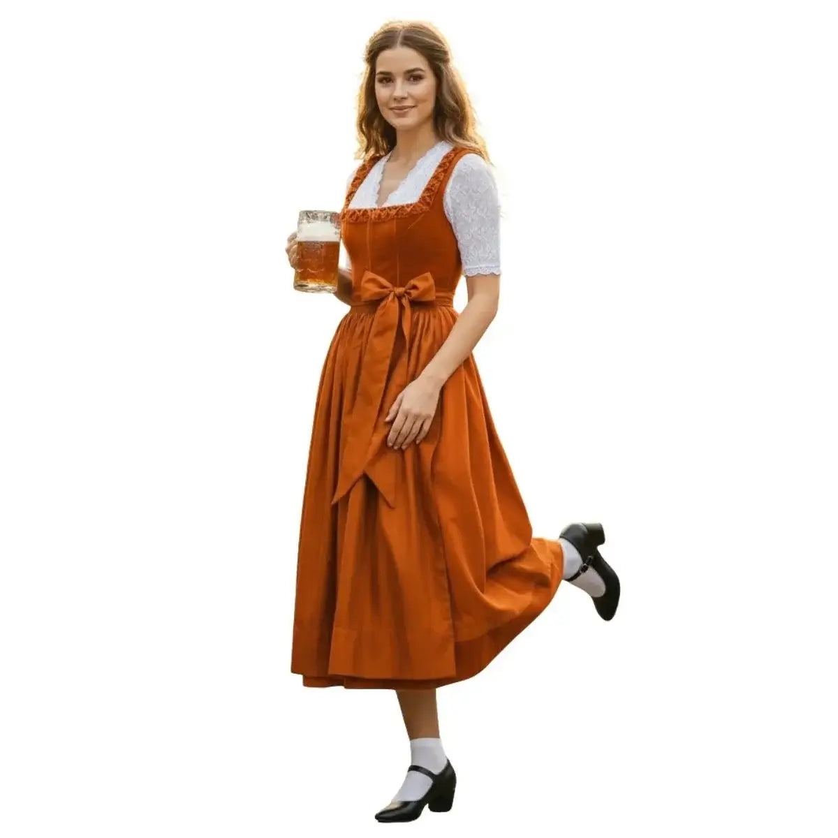 orange velvet midi dress Rusty Orange Velvet Sweetheart Neckline Dress
