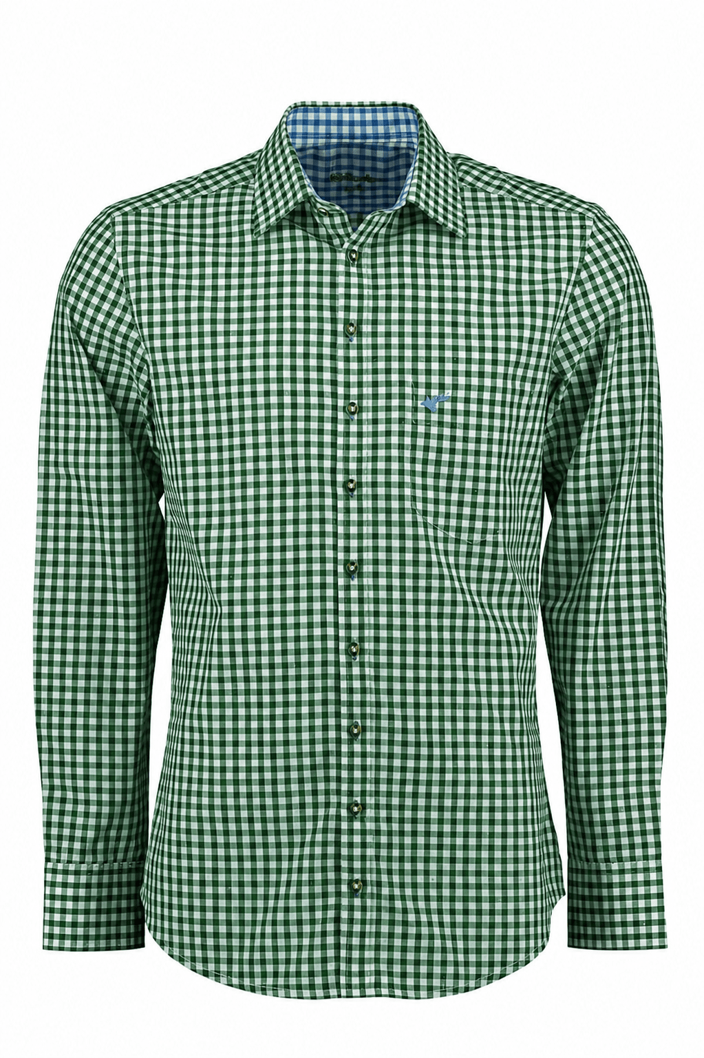 Dark Green Lederhosen Shirt for Men Bavarian - Alpine Dirndl