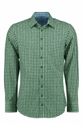 Dark Green Lederhosen Shirt for Men Bavarian - Alpine Dirndl