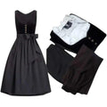 Dirndl Dress Black Velvet Detachable Sleeves - Alpine Dirndl