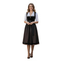 Dirndl Dress Black Velvet Rose Gold Skirt - Alpine Dirndl