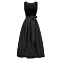 Dirndl Dress Black Velvet Sweetheart Sleeveless - Alpine Dirndl