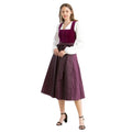 Dirndl Dress Purple Velvet Burgundy Bodice - Alpine Dirndl