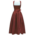 Dirndl Dress Rust Red Velvet Sleeveless - Alpine Dirndl