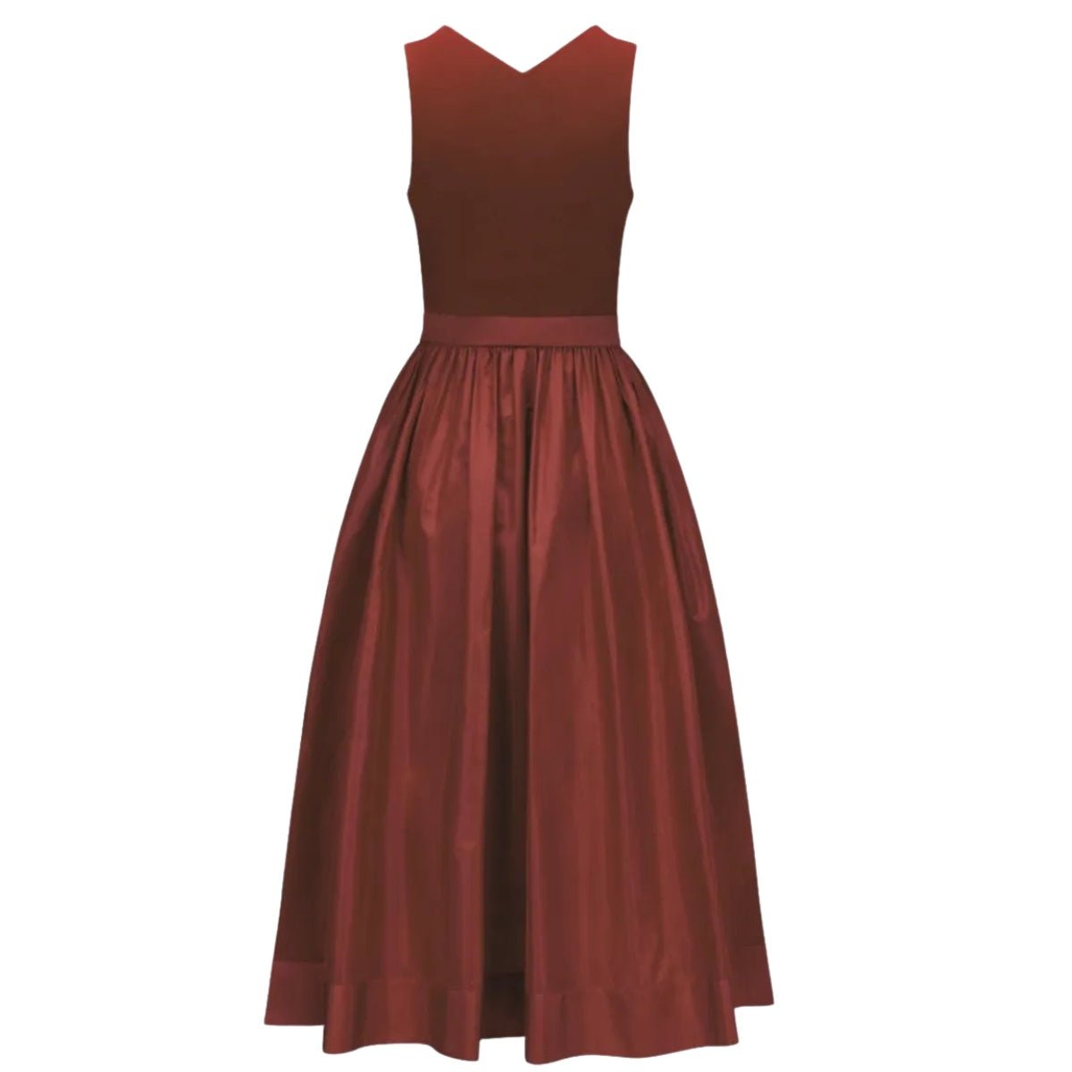 Dirndl Dress Rust Red Velvet Sleeveless - Alpine Dirndl