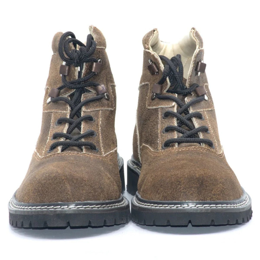 Lederhosen Boots Brown Suede Lace-Up - Alpine Dirndl