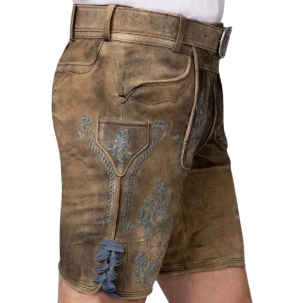 Lederhosen Outfit Set Faded Suede Complete - Alpine Dirndl