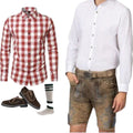 Lederhosen Outfit Set Faded Suede Complete - Alpine Dirndl