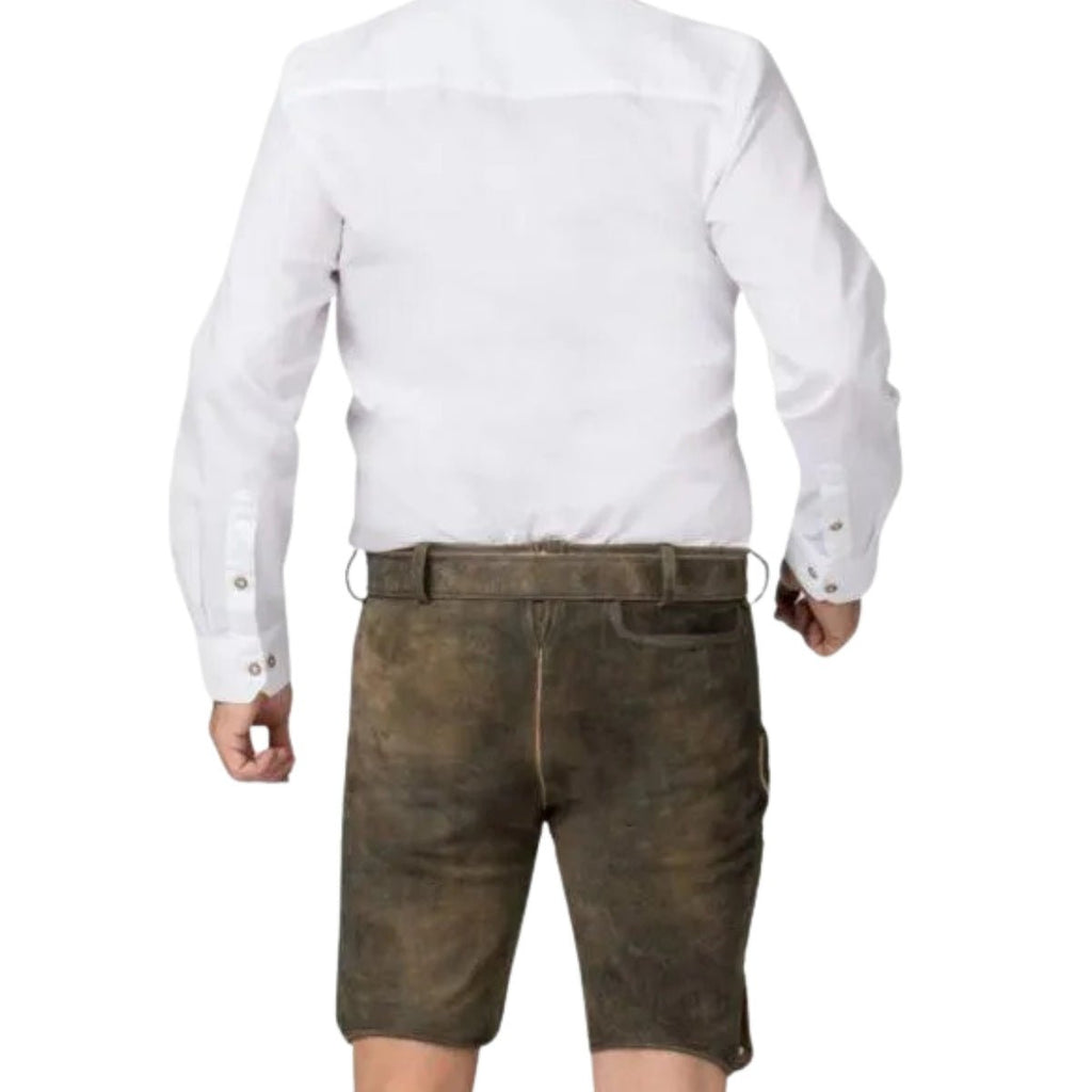 Lederhosen Outfit Set Olive Suede Complete - Alpine Dirndl