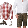 Lederhosen Outfit Set Olive Suede Complete - Alpine Dirndl