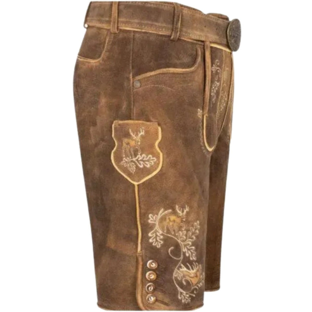 Lederhosen Outfit Set Tan Suede Complete - Alpine Dirndl