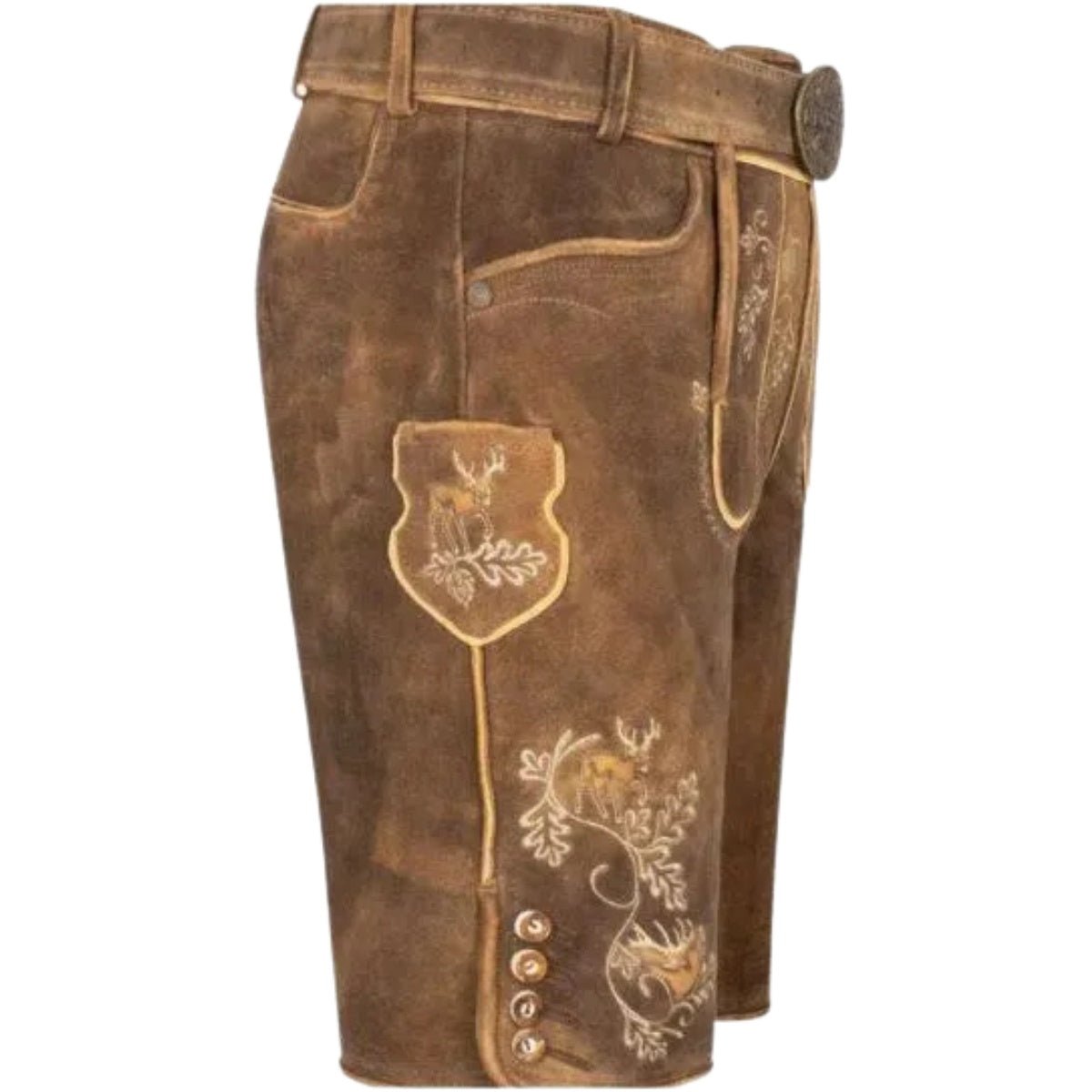 Lederhosen Outfit Set Tan Suede Complete - Alpine Dirndl