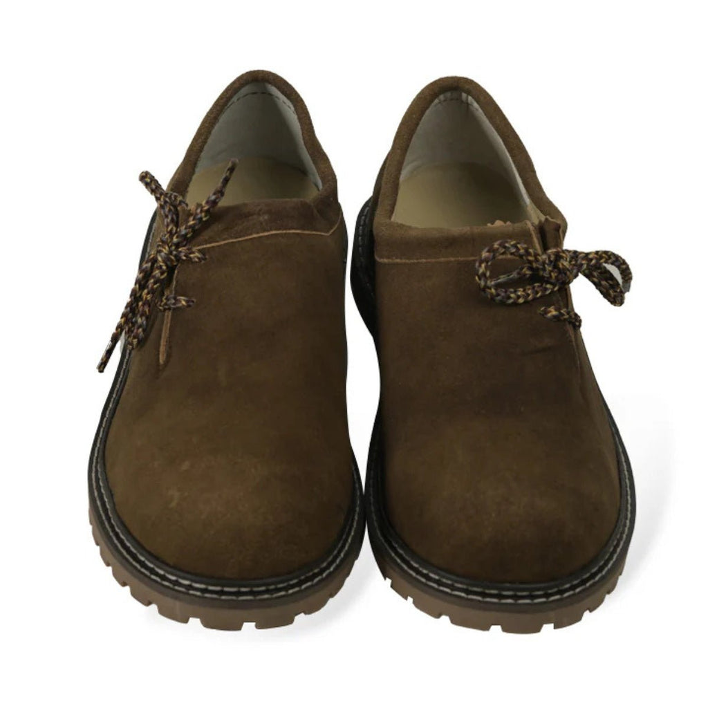 Lederhosen Shoes Brown Suede Lace-Up - Alpine Dirndl