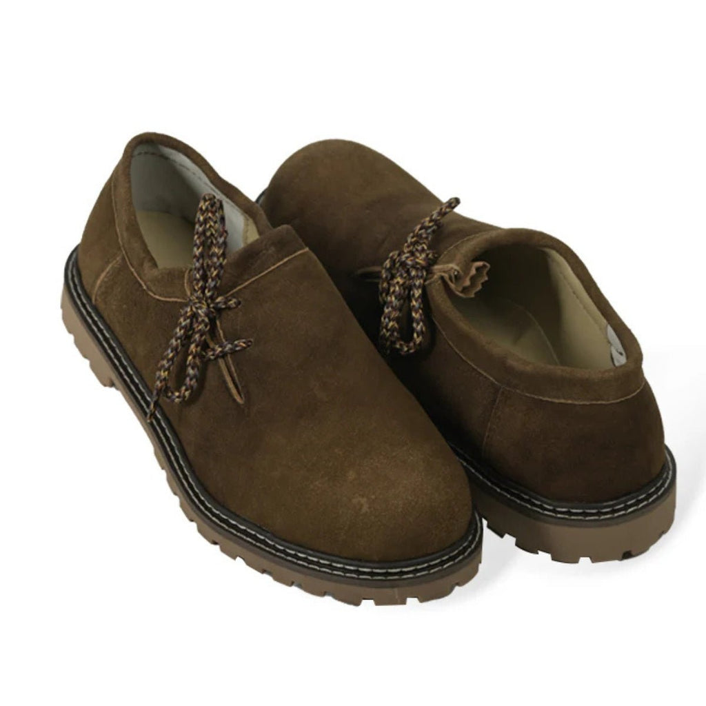 Lederhosen Shoes Brown Suede Lace-Up - Alpine Dirndl