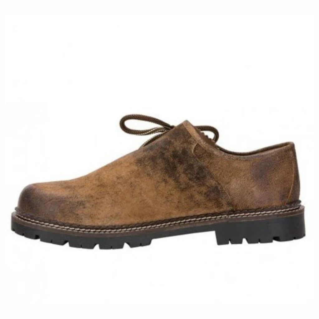 Lederhosen Shoes Distressed Brown Leather - Alpine Dirndl