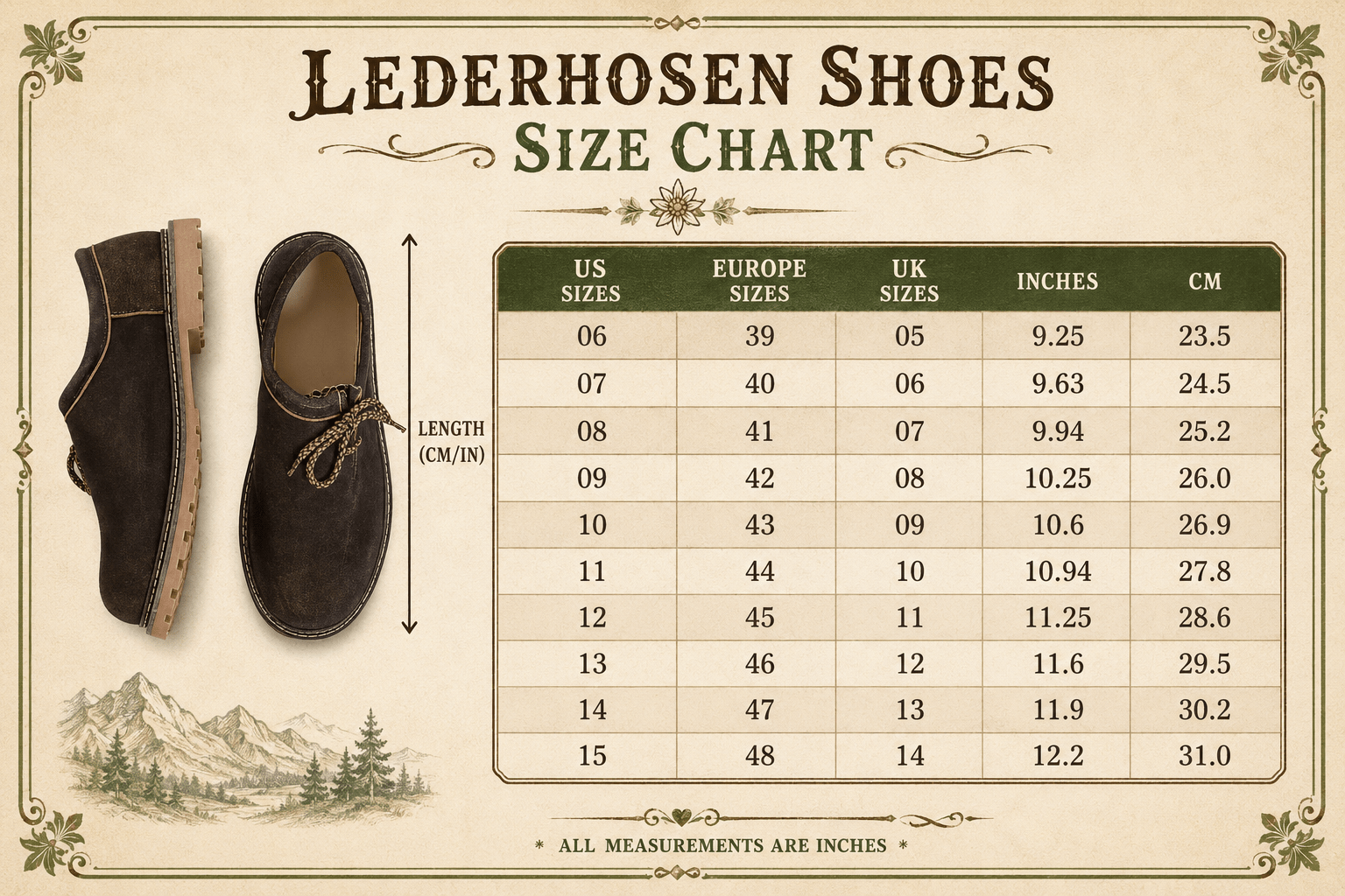 Lederhosen Shoes Smoky Suede Embroidered - Alpine Dirndl