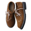 Lederhosen Shoes Tan Suede Embroidered - Alpine Dirndl