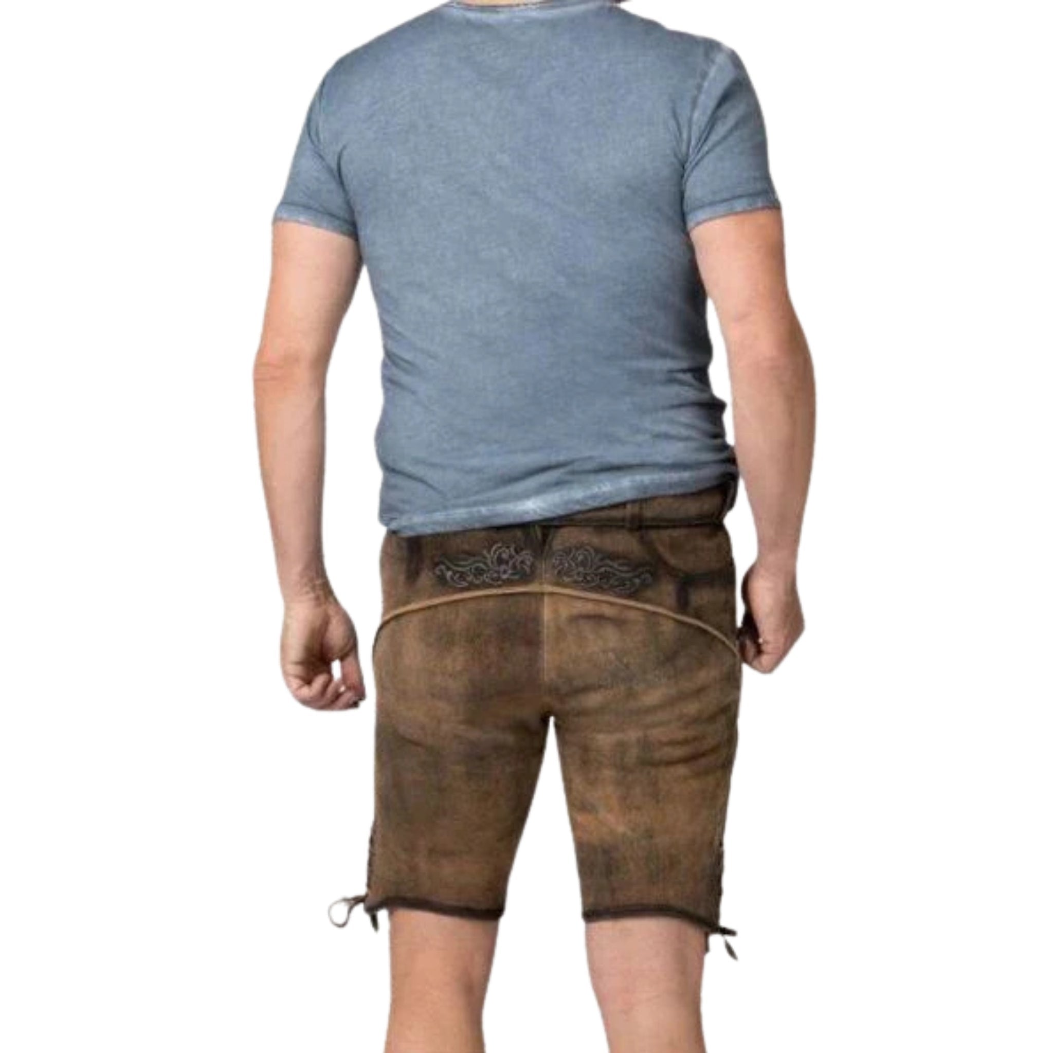 Men's Bavarian Lederhosen Shorts | Authentic Leather - Alpine Dirndl