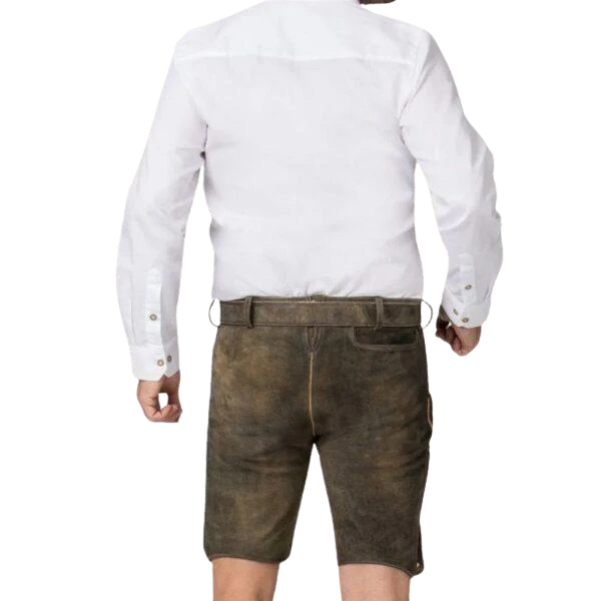 Men's Genuine Leather Lederhosen | Bavarian Shorts - Alpine Dirndl