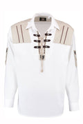Redwood Forest White Lederhosen Shirt for Men - Alpine Dirndl