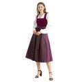 Dirndl Dress Purple Velvet Burgundy Bodice